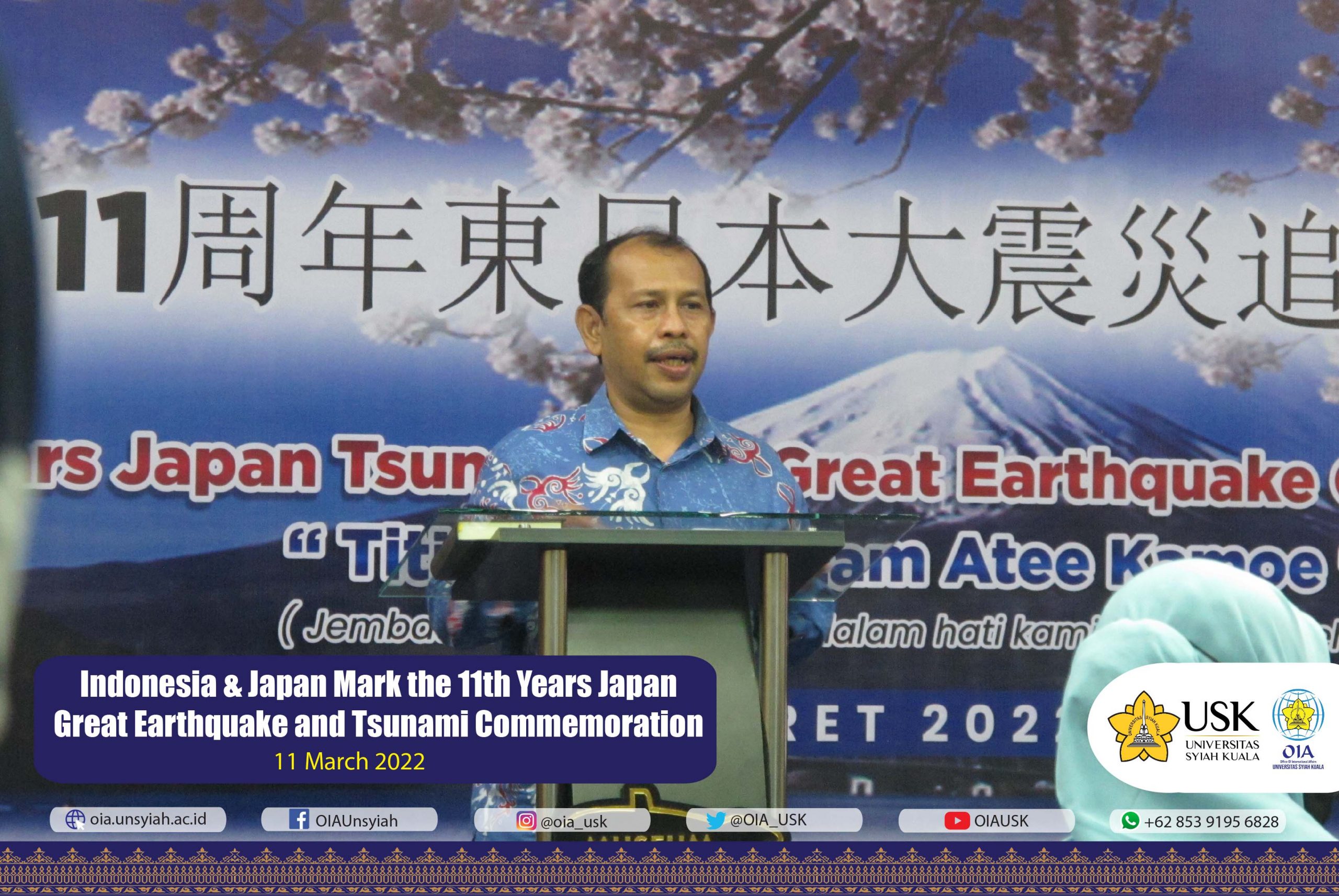 Indonesia and Japan Mark the 11th Years Japan Great Earthquake and Tsunami Commemoration